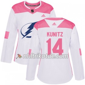 Tampa Bay Lightning Trikot Chris Kunitz 14 Adidas 2017-2018 Weiß Pink Fashion Authentic - Dame